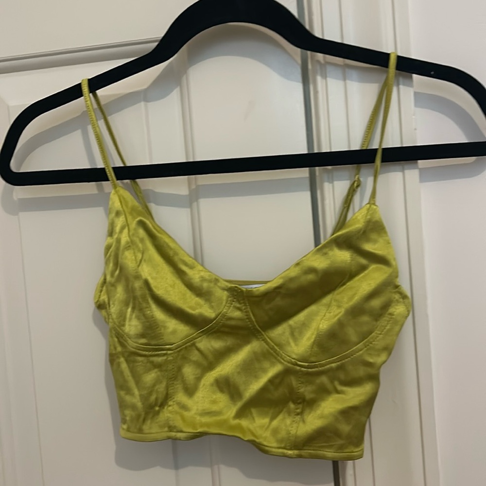 Green zara top size small